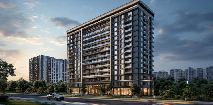 Representative render of a 3 BHK residential tower for Dharavi, Mumbai