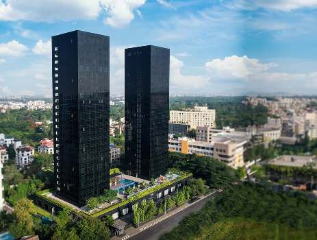 Representative render of glass office towers for Dharavi, Mumbai